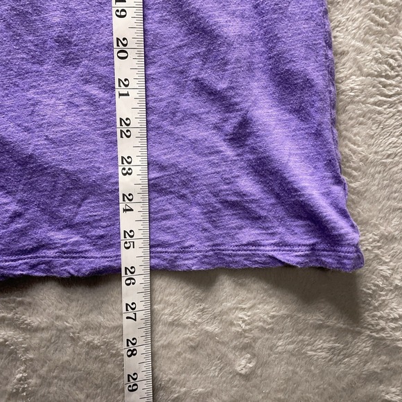 Gap Women's XL Purple Henley Blouse Eyelet Lace Yoke Short Sleeve Casual Top - Picture 11 of 11